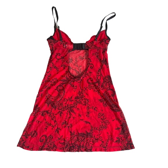 La Senza sheer red and black floral mesh babydoll lingerie - Picture 3 of 10